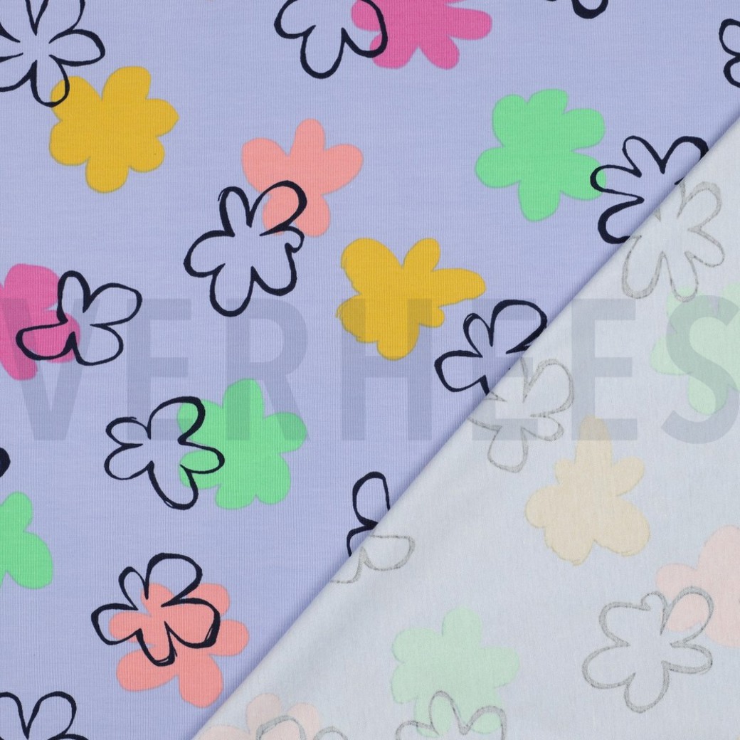 JERSEY FLOWERS LAVENDER #4