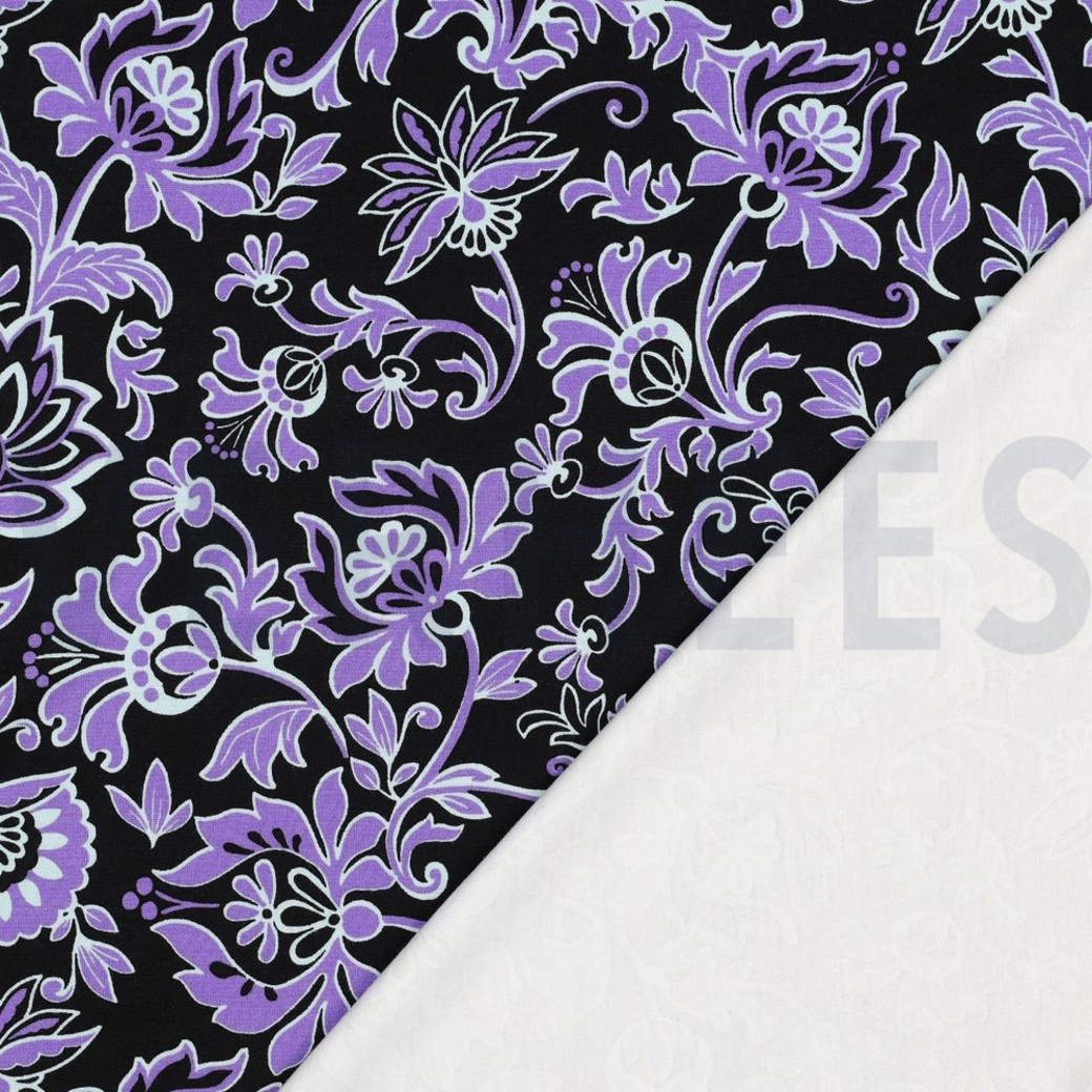 PUNTA DI ROMA PAISLEY FLOWERS BLACK #4