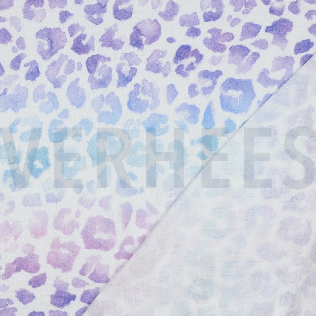 DOUBLE GAUZE DIGITAL ANIMAL SKIN WHITE #4