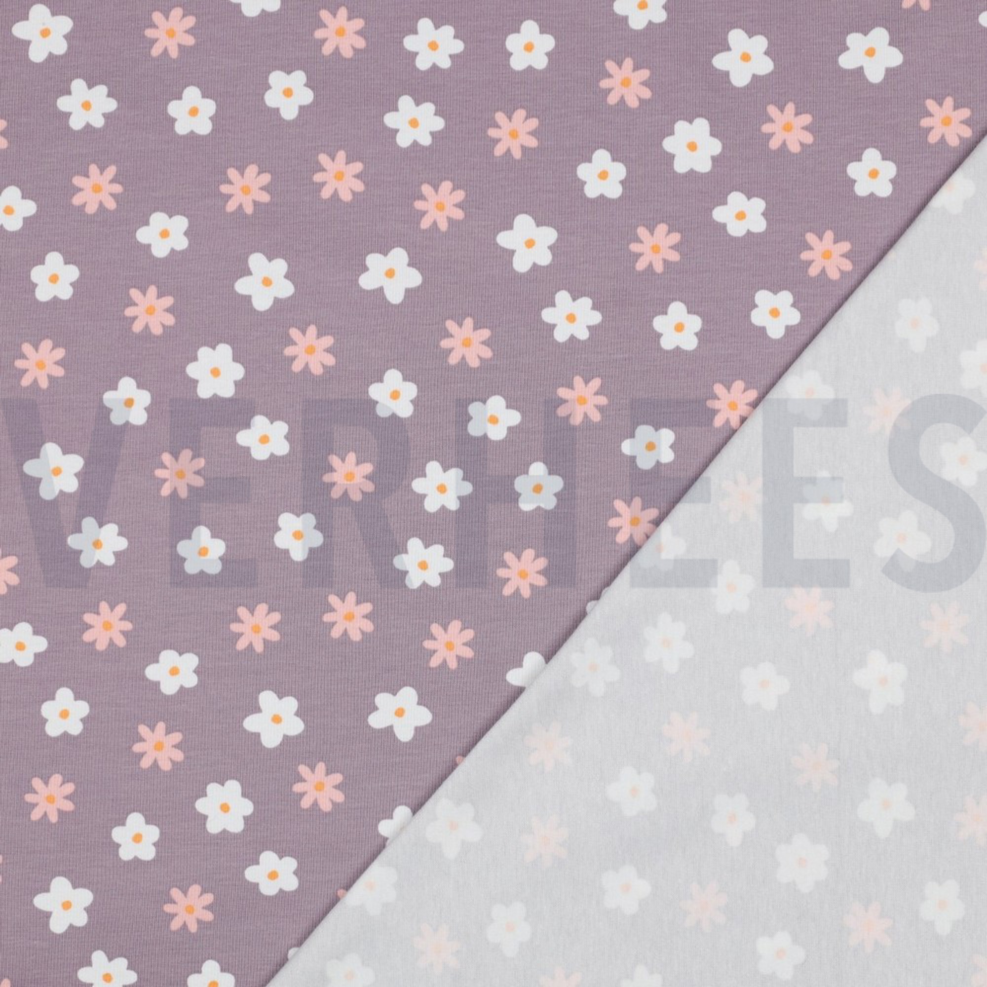 JERSEY GOTS DUCKS AND FLOWERS MAUVE (high resolution) #4