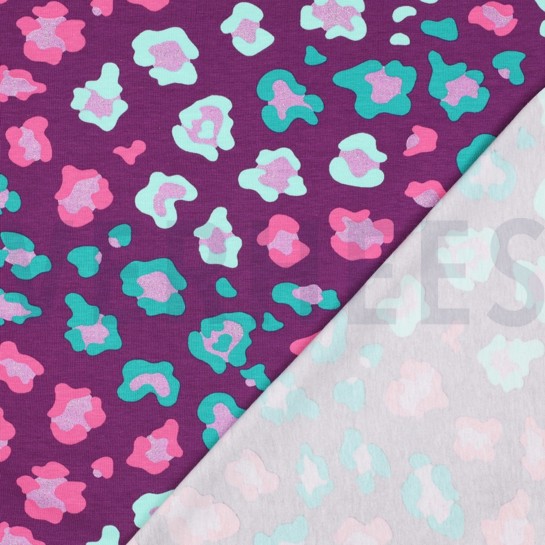 JERSEY GLITTER DIERENHUID PAARS #7