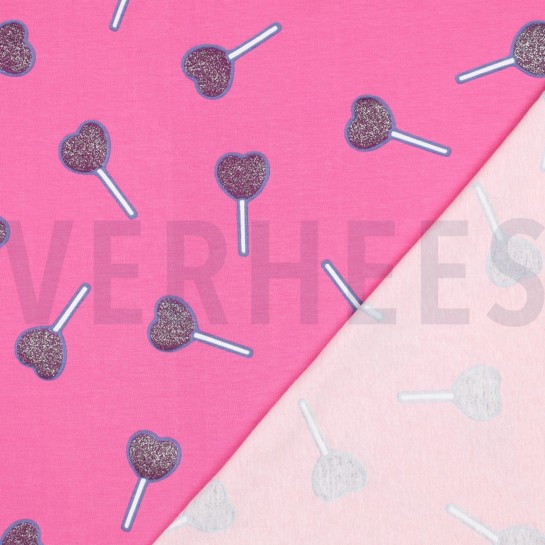 JERSEY GLITZER LOLLIPOP FUCHSIE #7