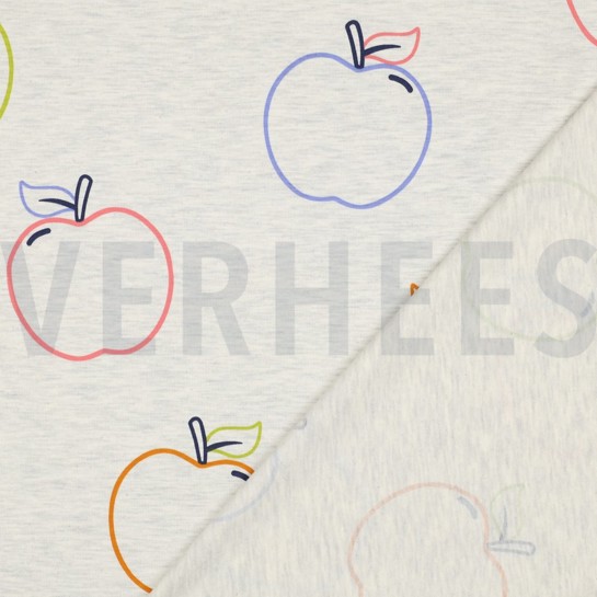 JERSEY MELANGE ÄPFEL ECRU #7