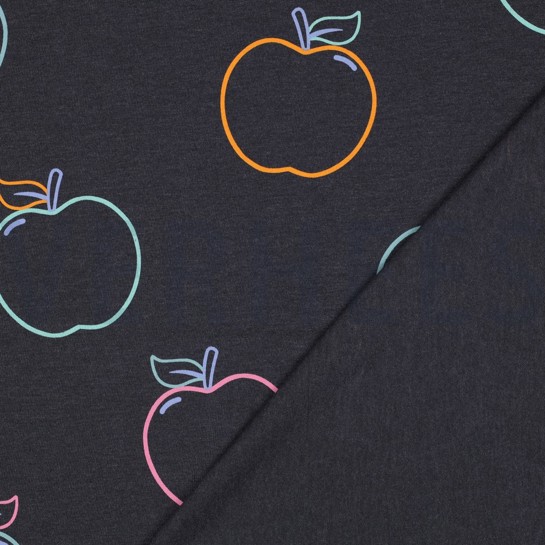 JERSEY MELANGE ÄPFEL ANTHRAZIT #7