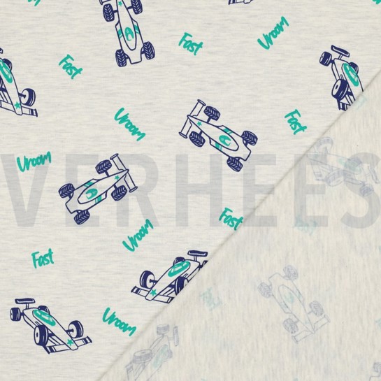 JERSEY MELANGE RENNWAGEN ECRU #7