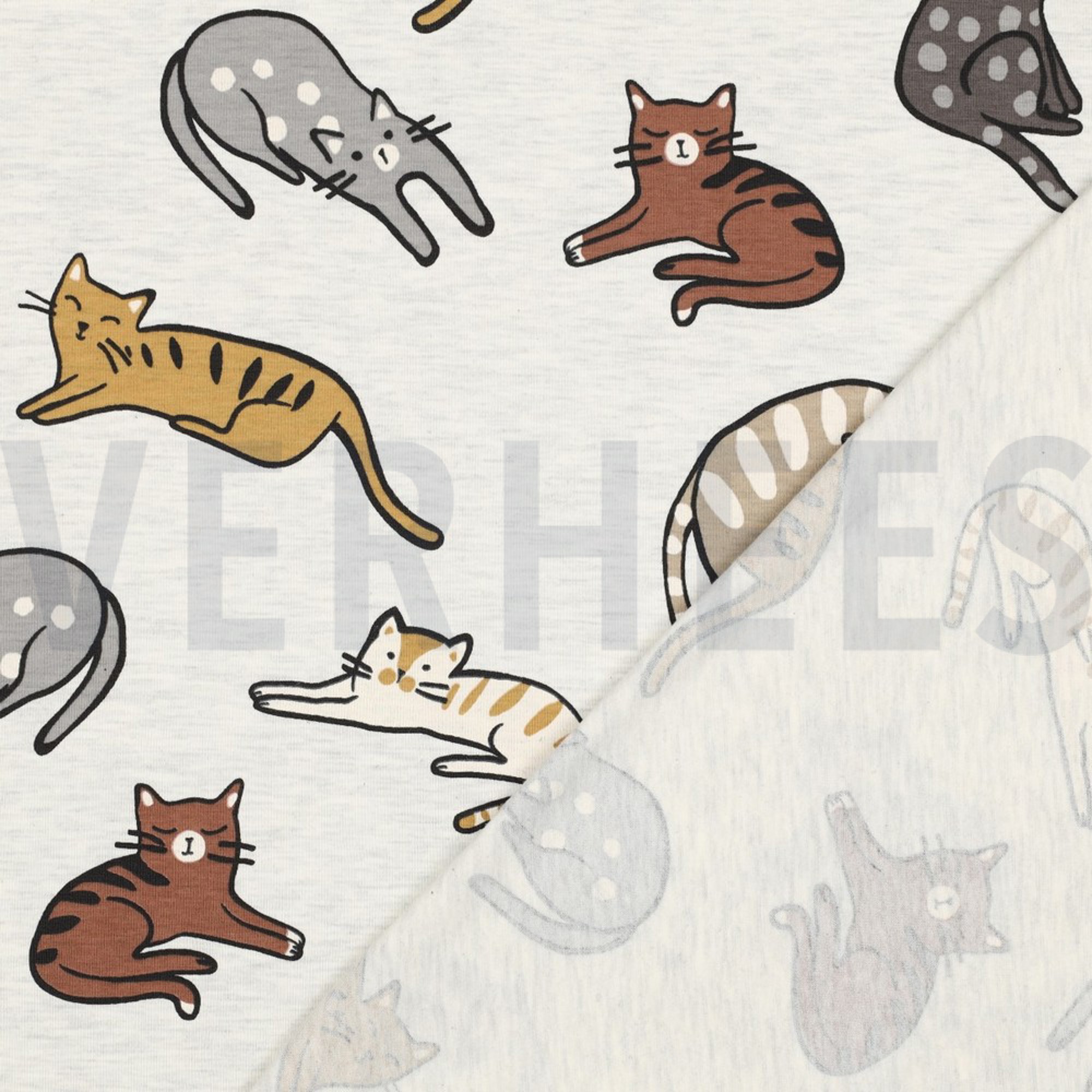 JERSEY MELANGE CATS ECRU (high resolution) #4