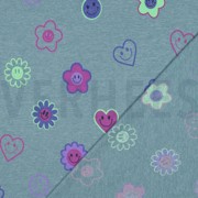 JERSEY MELANGE GLITTER HAPPY FACES SMOKE BLUE (thumbnail) #4