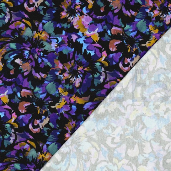 PUNTA DI ROMA DIGITAL BLUMEN SCHWARZ #7