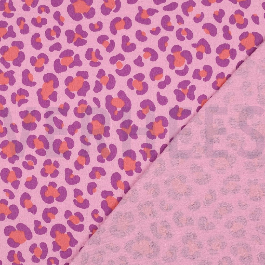 DOUBLE GAUZE ANIMAL SKIN PINK #4