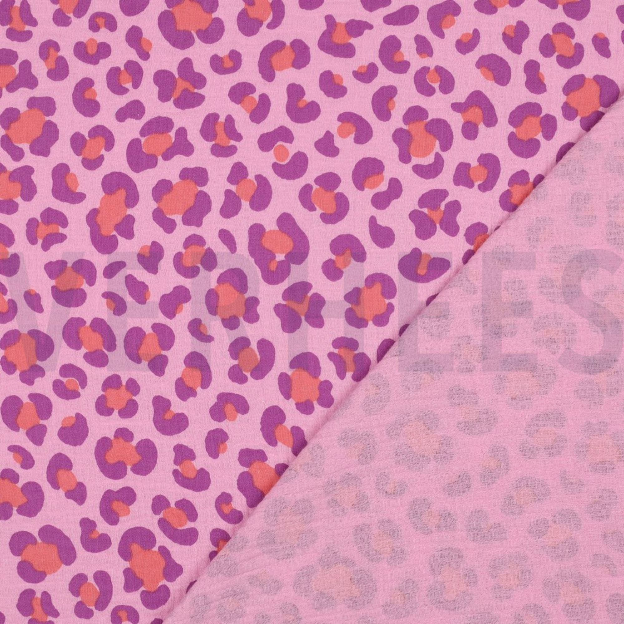 DOUBLE GAUZE ANIMAL SKIN PINK (high resolution) #4