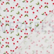 DOUBLE GAUZE DIGITAL CHERRIES WHITE (thumbnail) #4