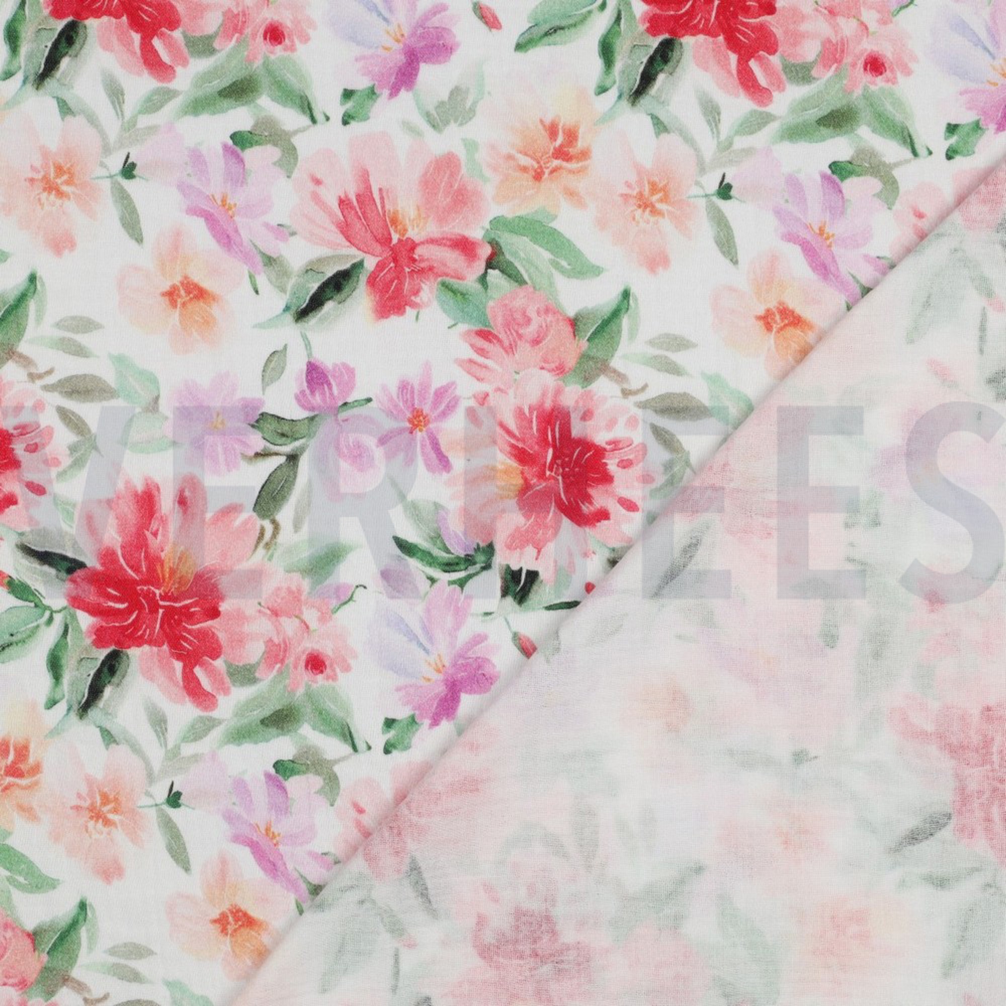 DOUBLE GAUZE DIGITAL FLOWERS PINK (high resolution) #4