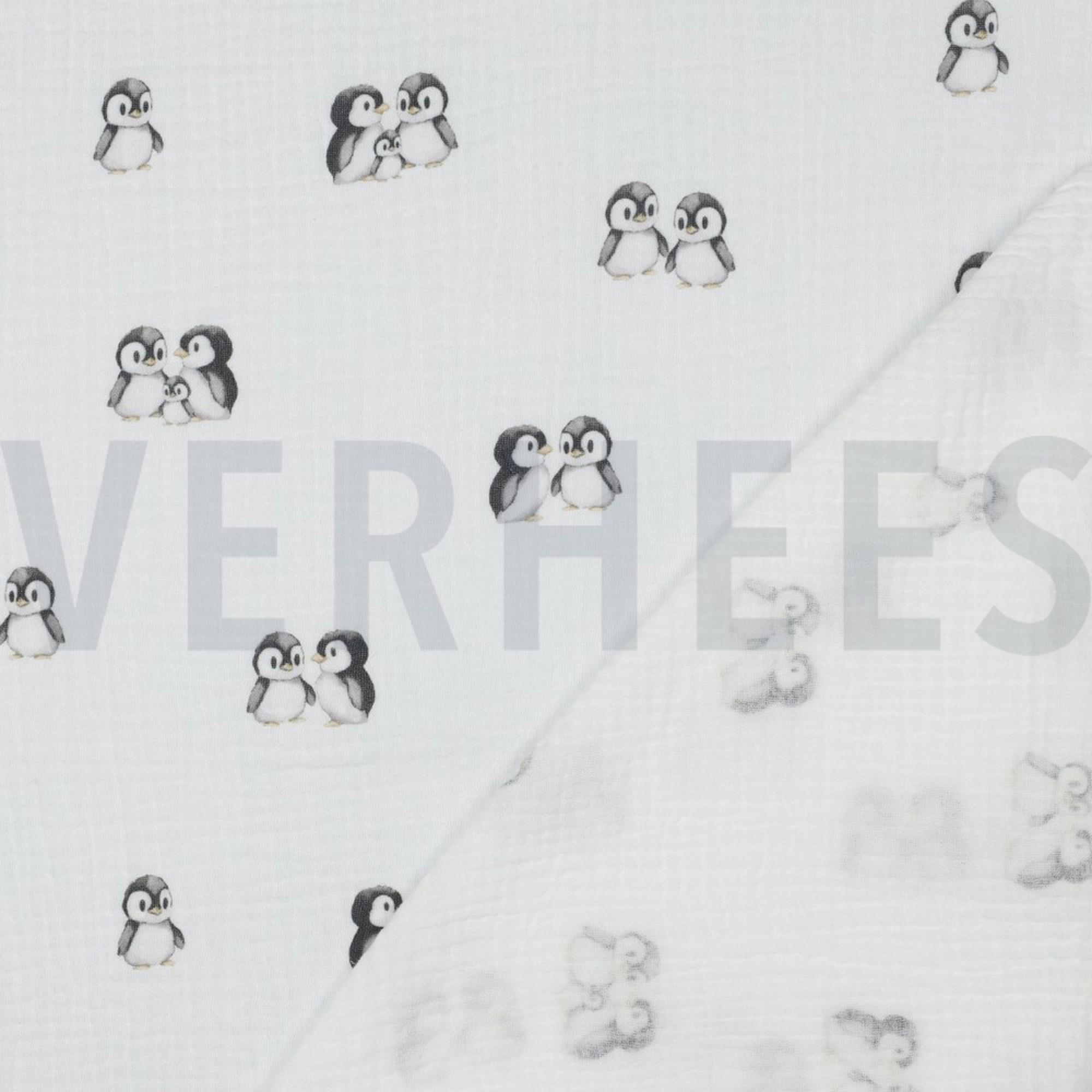 DOUBLE GAUZE GOTS DIGITAL ANIMALS WHITE (high resolution) #4