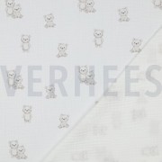 DOUBLE GAUZE GOTS DIGITAL ANIMALS WHITE (thumbnail) #4