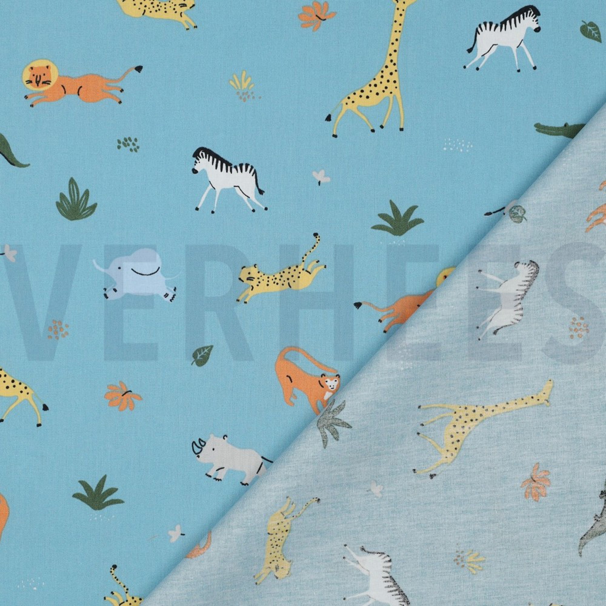 POPLIN GOTS ANIMALS PETROL (high resolution) #4