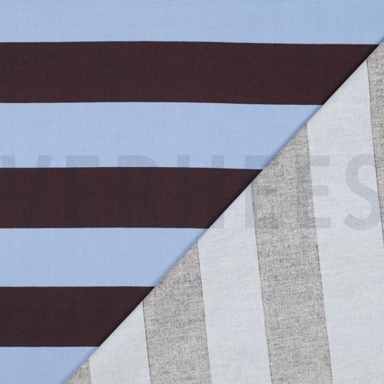 CANVAS STRIPES LIGHT BLUE/ DARK PURPLE #7