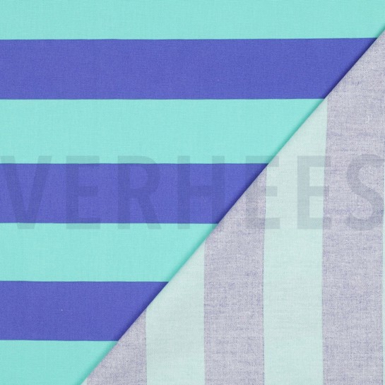 CANVAS STRIPES MINT/BLUE #7