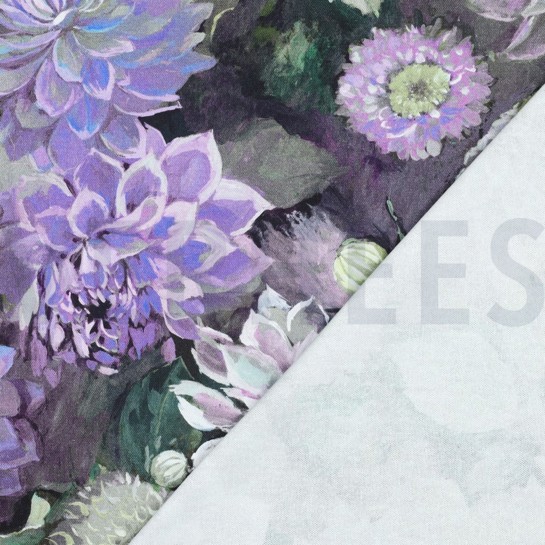 TOILE DÉCORATION FLEURS VIOLET #7