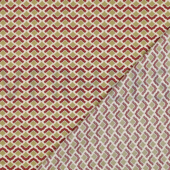 POPELINE DE COTON FLEURS BORDEAUX #7