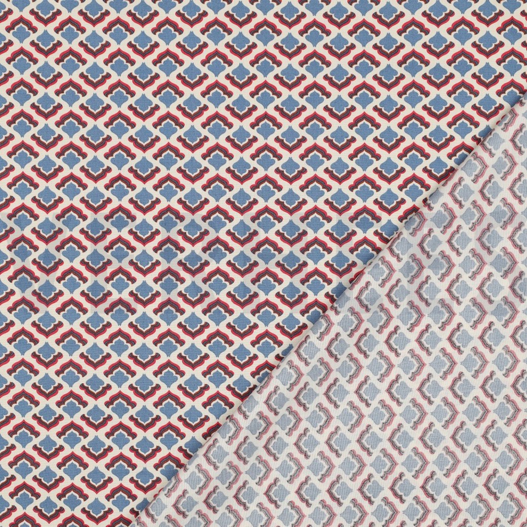 FINE POPLIN FLOWERS JEANS #4