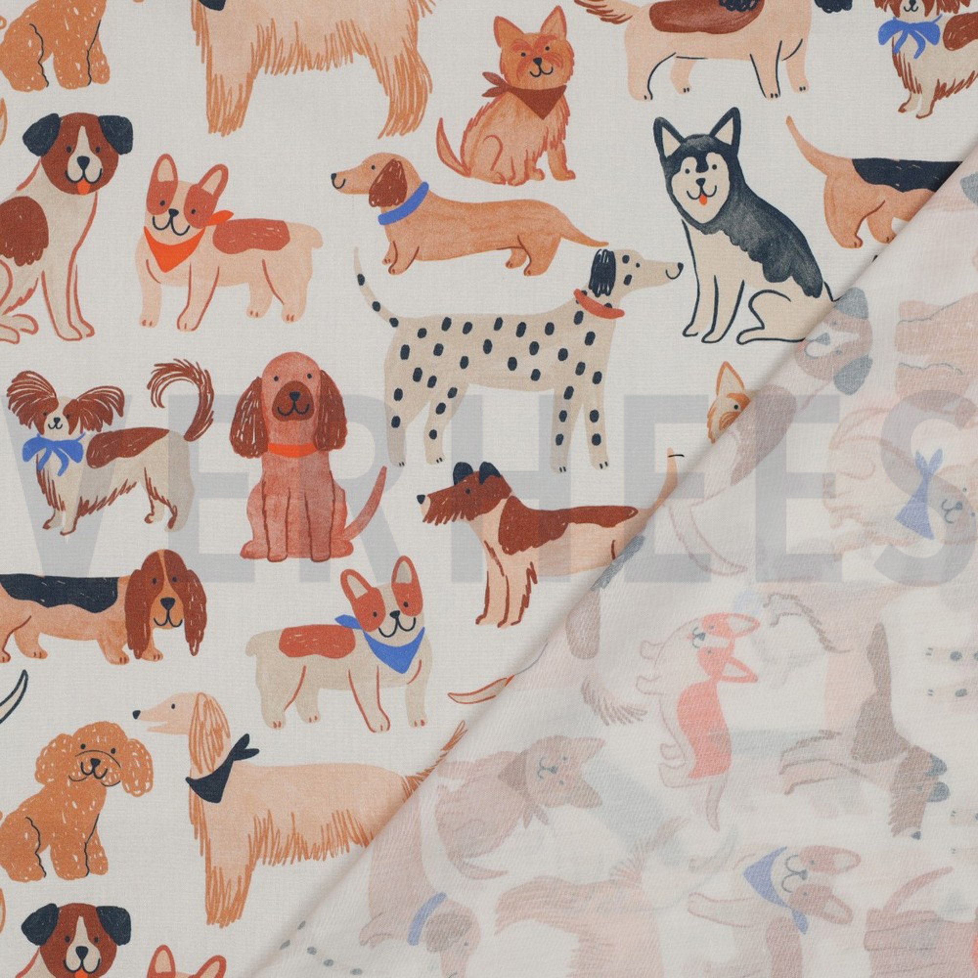 FINE POPLIN DIGITAL DOGS OFF-WHITE (high resolution) #4