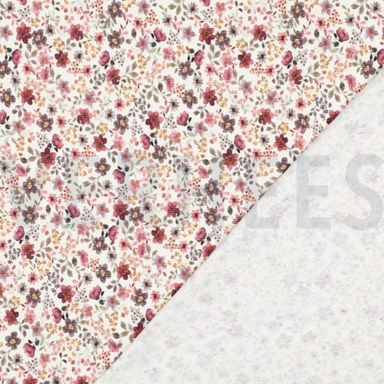 RIPPJERSEY DIGITAL BLUMEN BORDEAUXROT #7