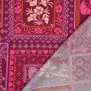 COTTON SATIN PATCHWORK FLOWERS FUCHSIA (thumbnail) #4