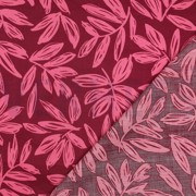 COTTON SATIN LEAVES BORDEAUX (thumbnail) #4
