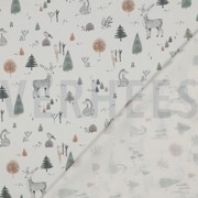 FINE POPLIN DIGITAL FOREST ANIMALS OFF-WHITE (thumbnail) #4