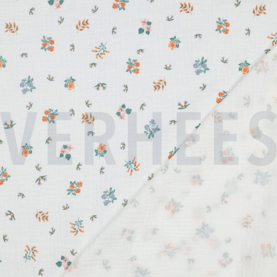 DOUBLE GAUZE FLOWERS WHITE #7