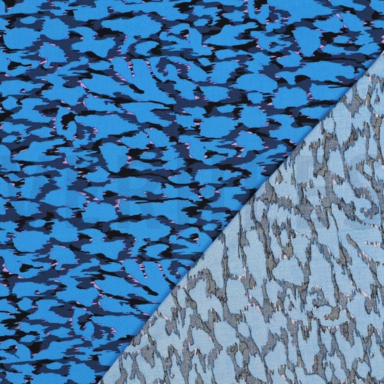 VISCOSE RADIANCE PEAU D’ANIMAL BLEU #7