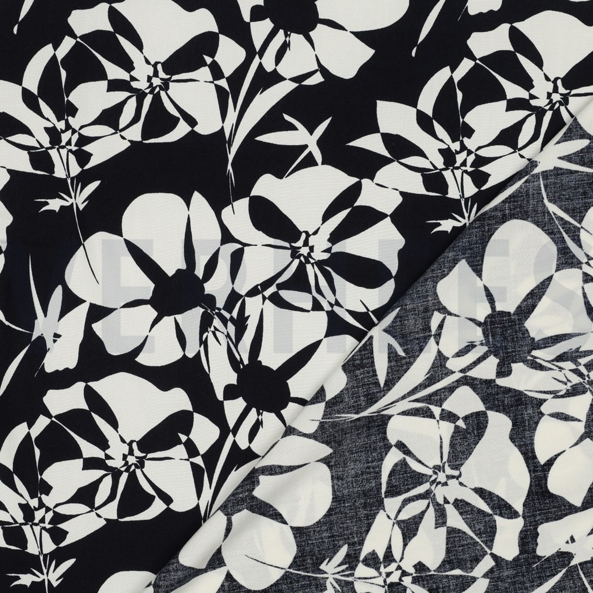 RADIANCE ABSTRACT FLOWERS NAVY (high resolution) #4