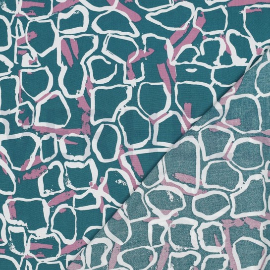 VISCOSE RADIANCE ABSTRACT PETROL #7