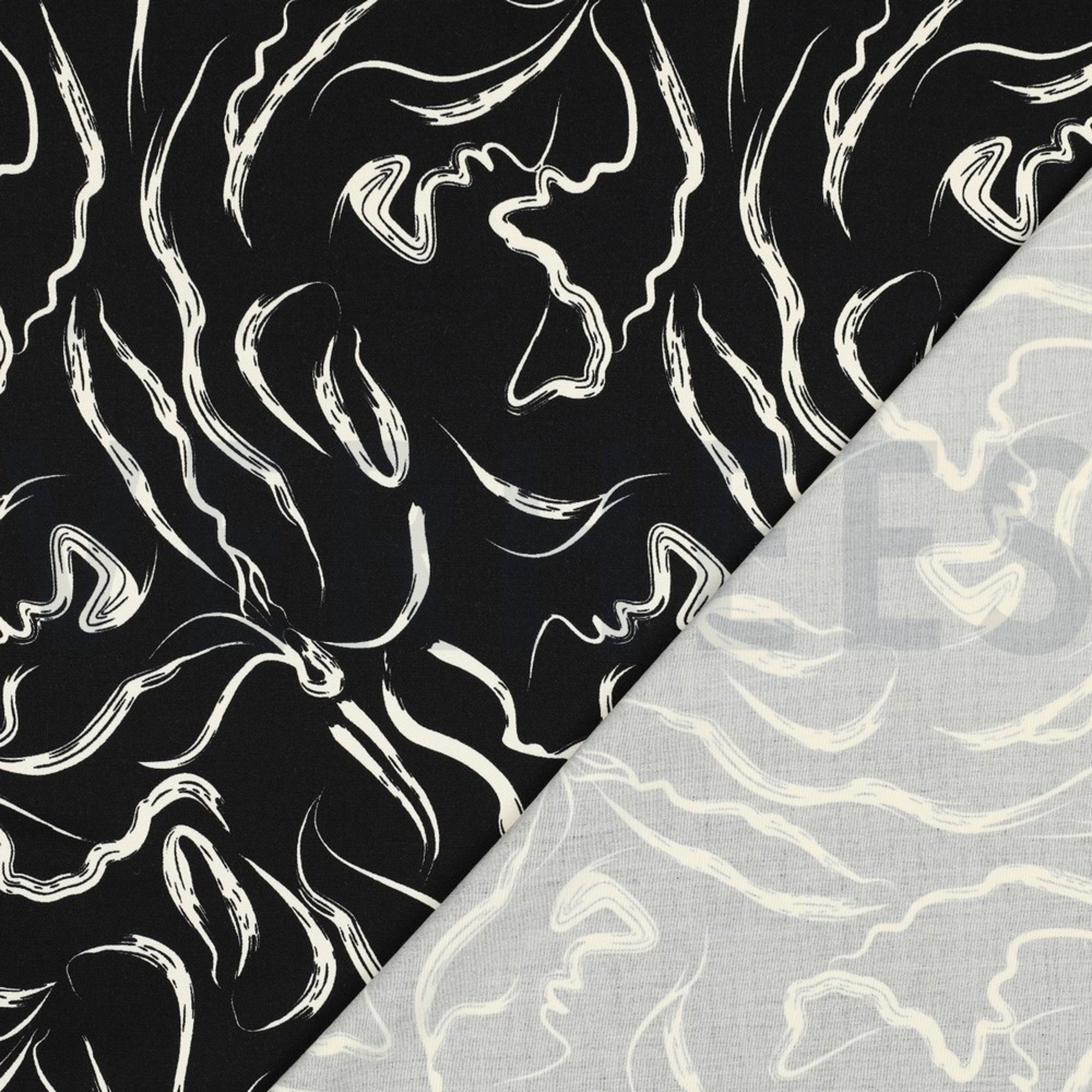 ROSELLA STRETCH ABSTRACT BLACK (high resolution) #4