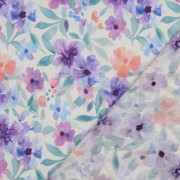 COTTON VOILE DIGITAL FLOWERS PURPLE (thumbnail) #4