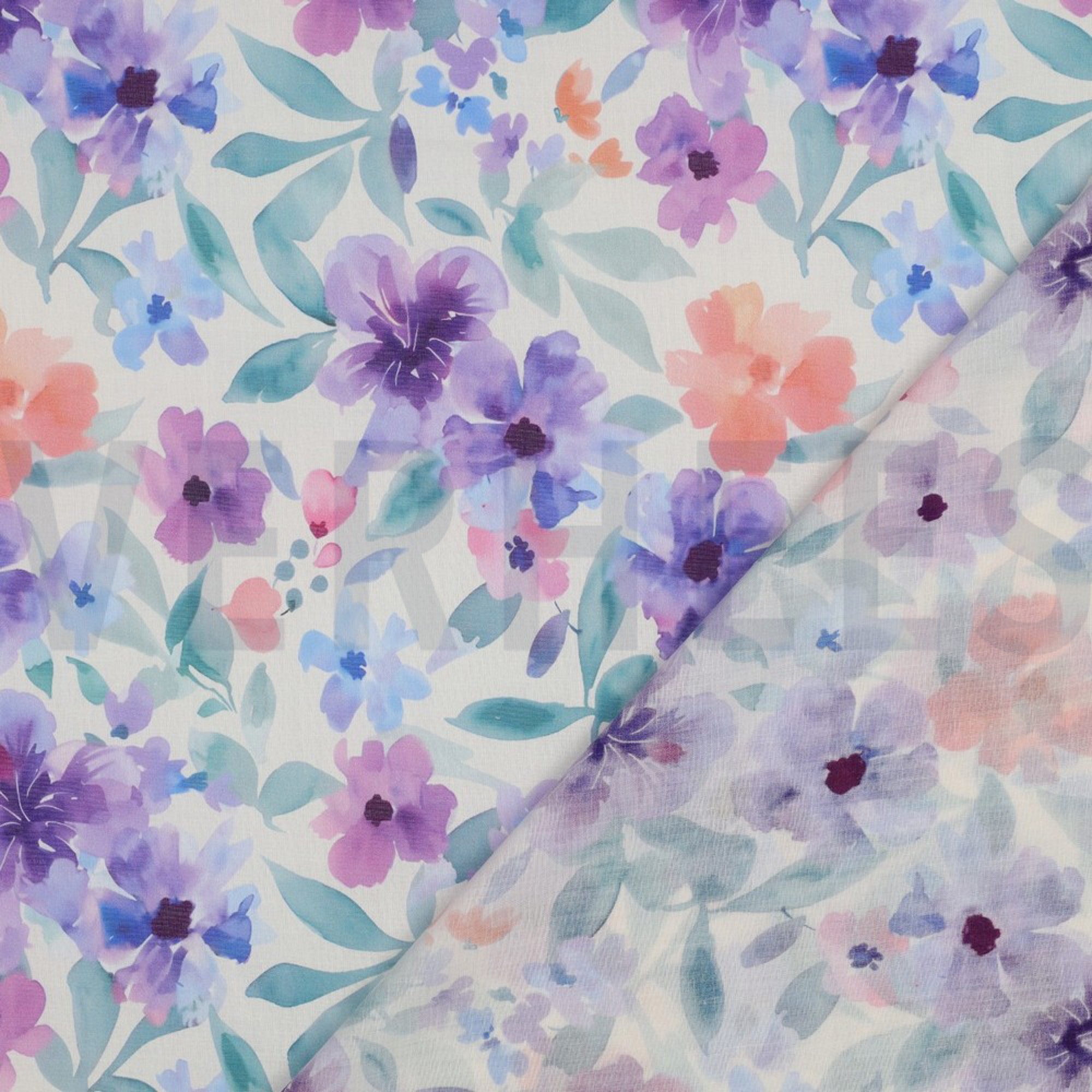 COTTON VOILE DIGITAL FLOWERS PURPLE (high resolution) #4