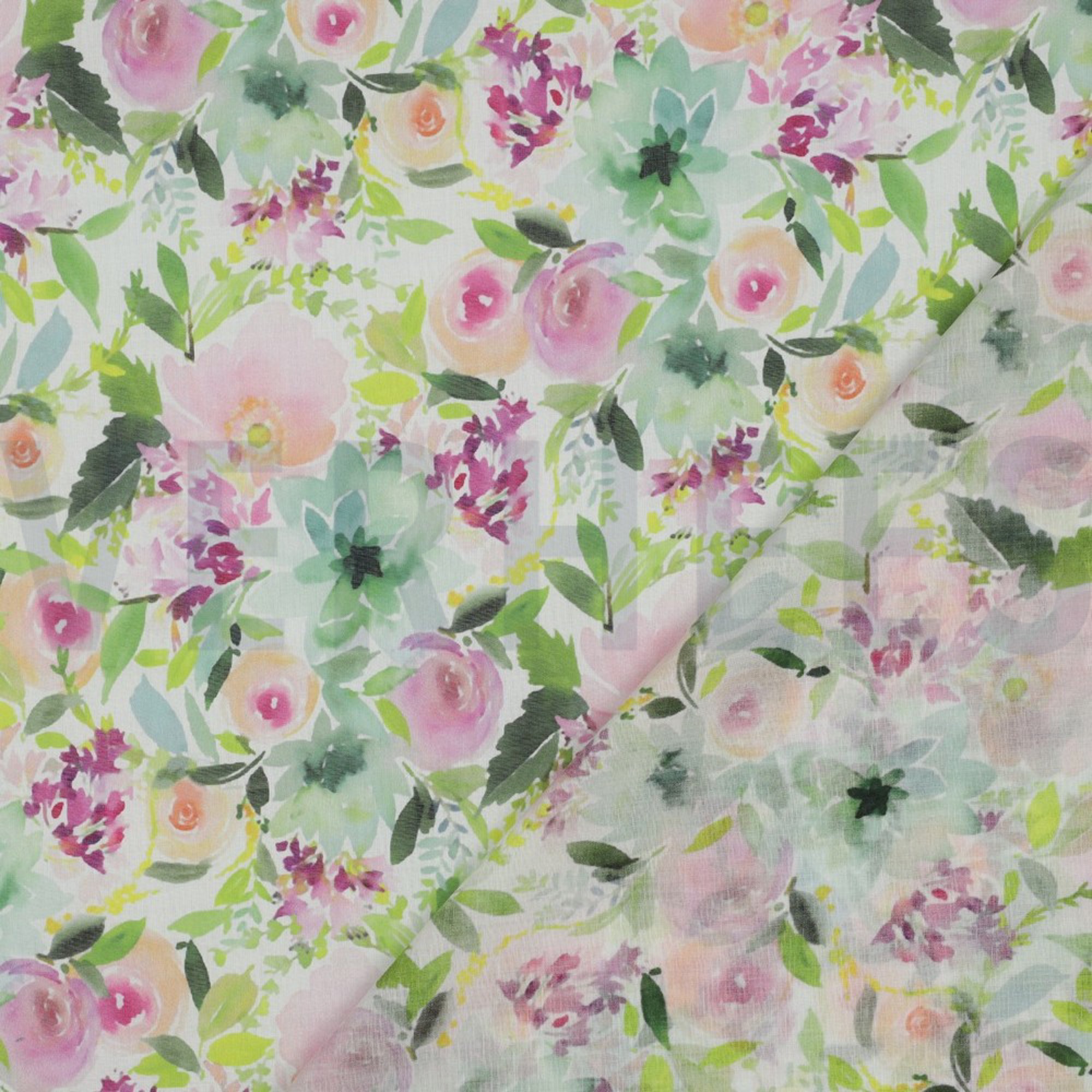 COTTON VOILE DIGITAL FLOWERS WHITE (high resolution) #4