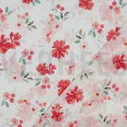VISCOSE DOBBY DIGITAL FLOWERS WHITE (thumbnail) #4