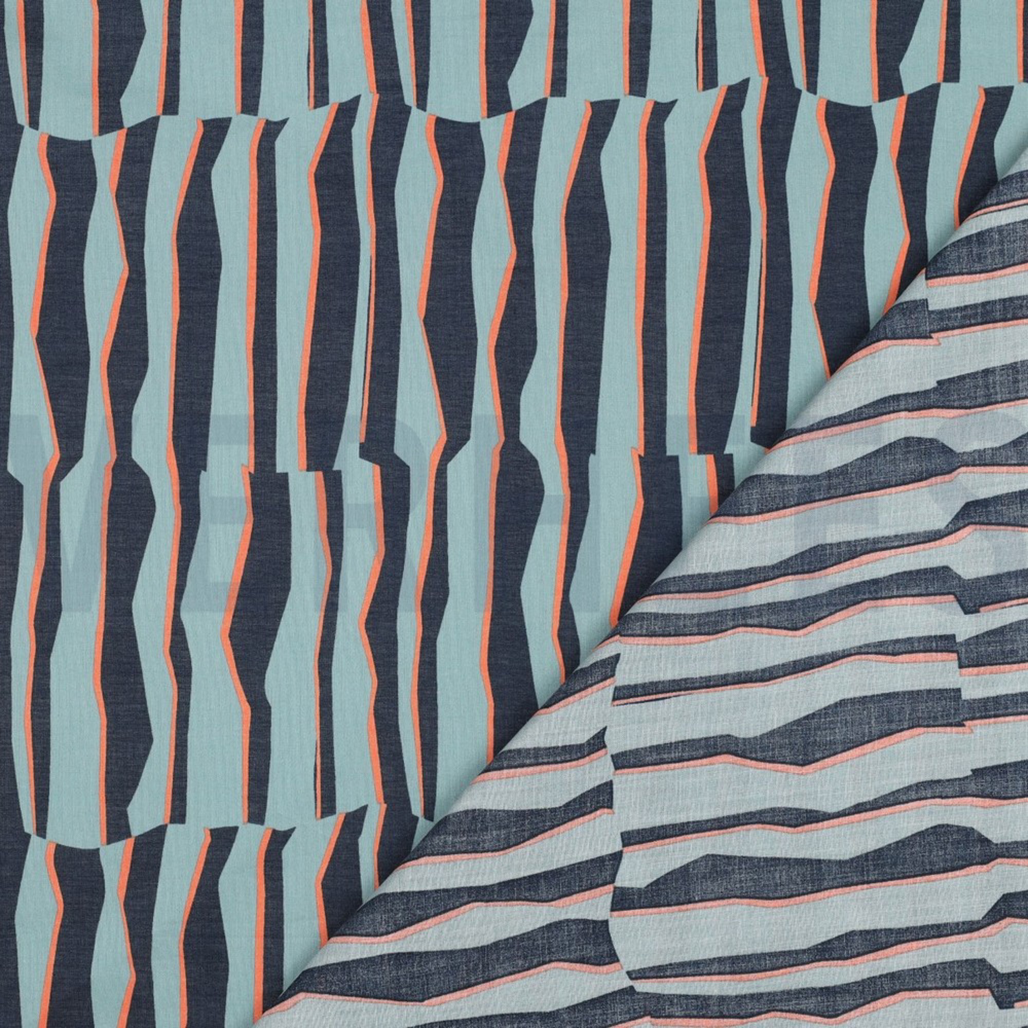 COTTON VOILE GEOMETRIC LIGHT PETROL (high resolution) #4