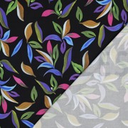 ROSELLA STRETCH DIGITAL LEAVES BLACK (thumbnail) #4