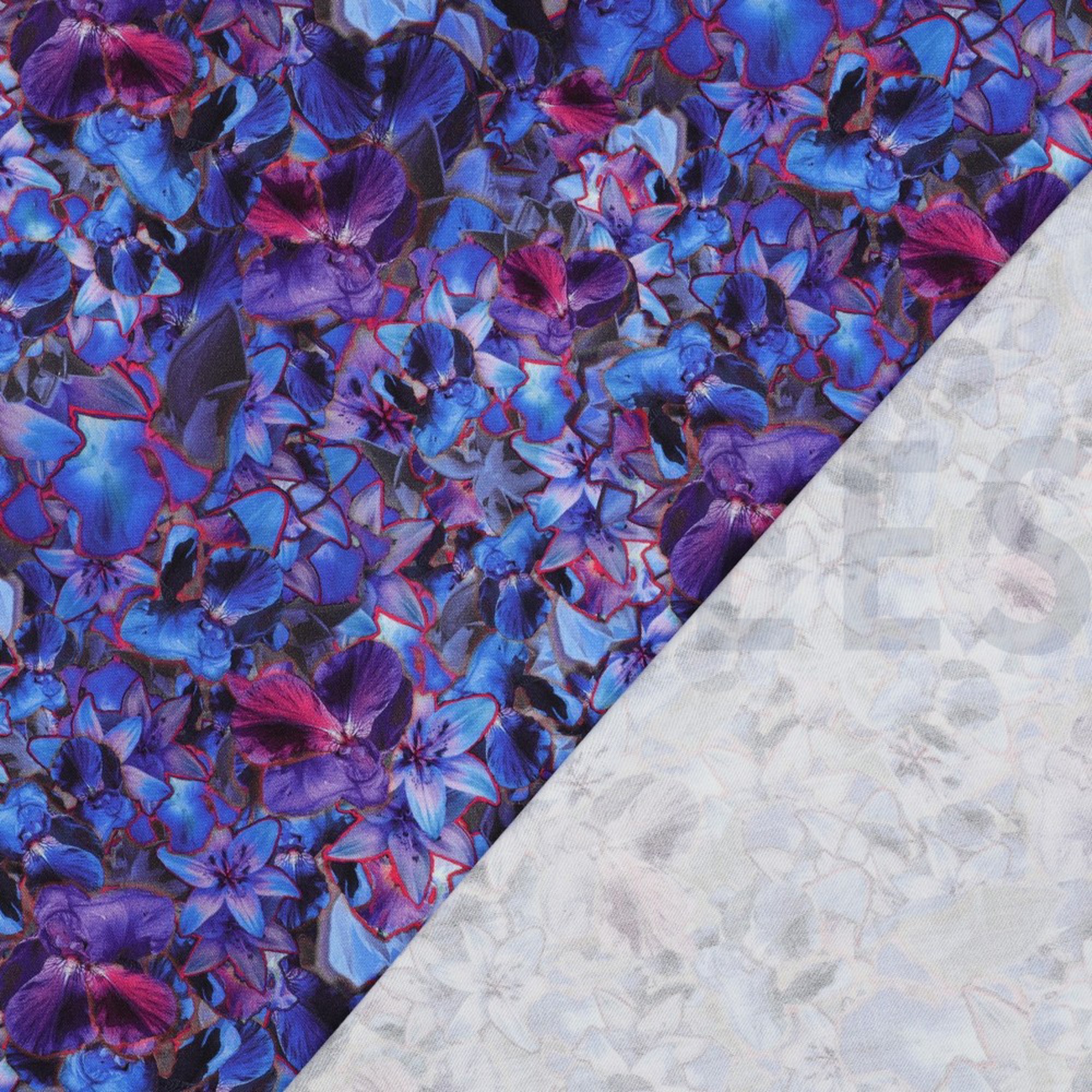 ROSELLA STRETCH DIGITAL FLOWERS COBALT (high resolution) #4