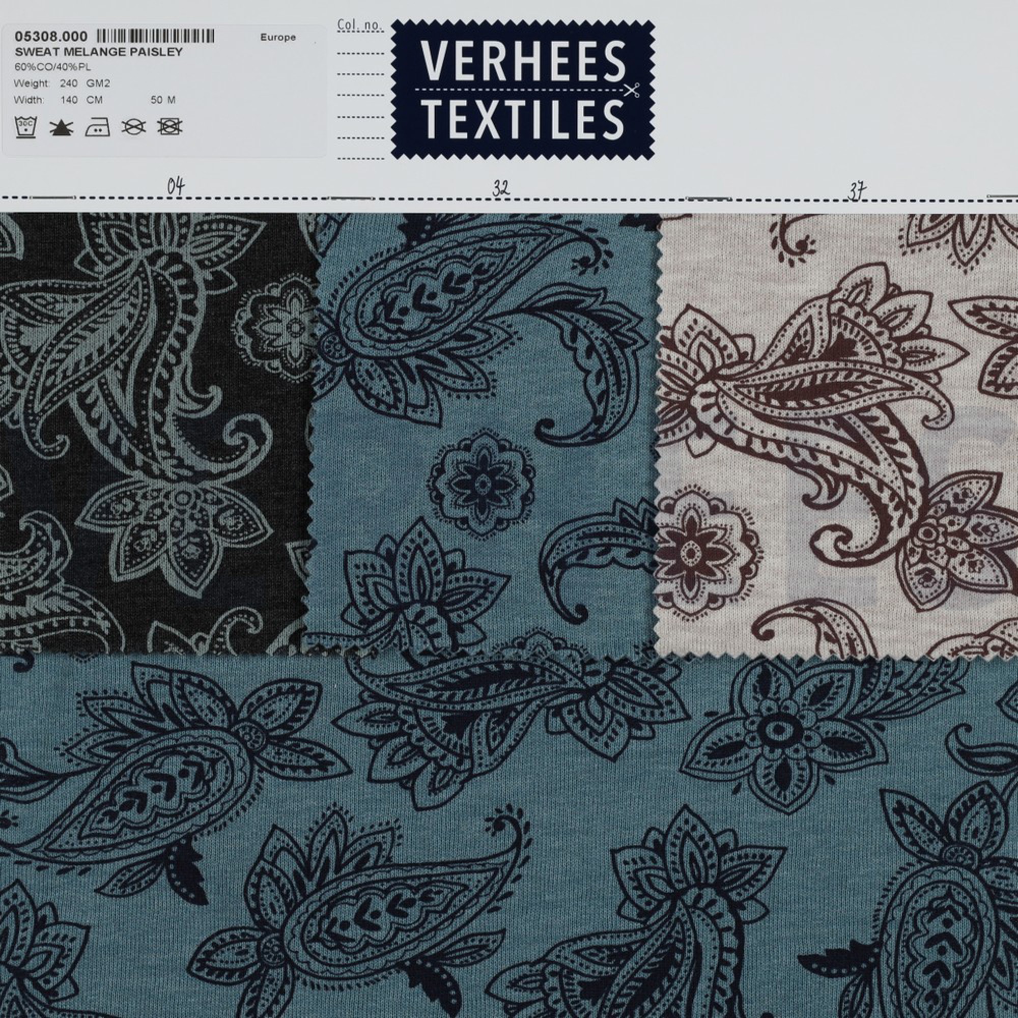SWEAT MELANGE PAISLEY SMOKE BLUE MELANGE (high resolution) #4