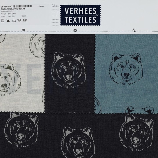 SWEAT MELANGE OURS INDIGO CHINÉ #7