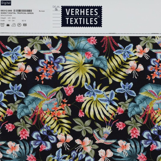 SWEAT DIGITAL TROPICAL BIRDS NAVY #7