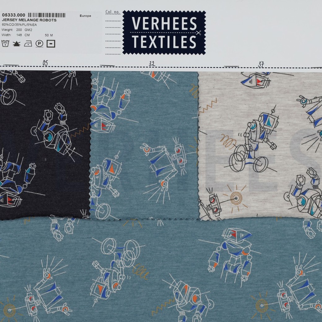 JERSEY MELANGE ROBOTS INDIGO MELANGE #4