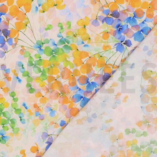 VISCOSE RADIANCE DIGITAAL BLADEREN GEEL #7