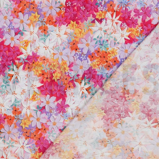 VISKOSE RADIANCE DIGITAL BLUMEN FUCHSIE #7