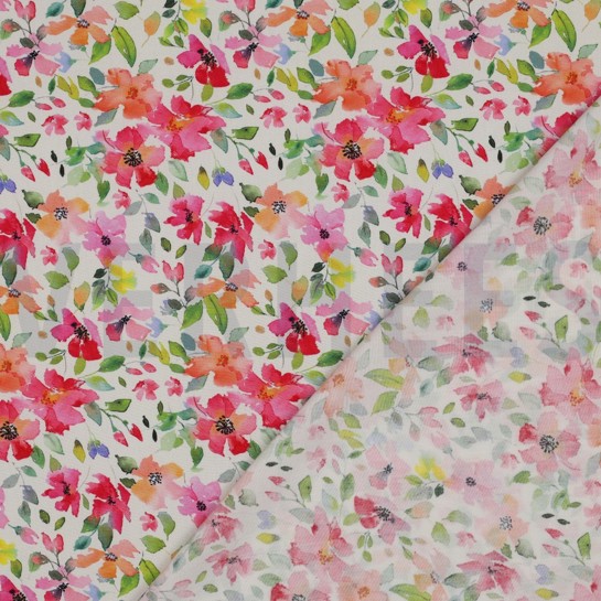 VISKOSE RADIANCE DIGITAL BLUMEN WEISS #7