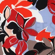 LENZING ECOVERO FLOWERS ORANGE / RED (thumbnail) #4