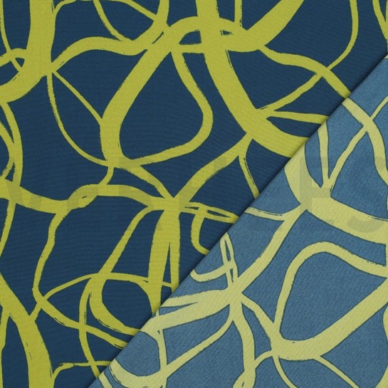 MAGNOLIA STRETCH ABSTRACT PETROL #7